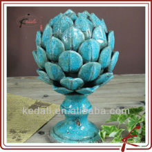 Azulejo de crepitar azul cerámica decoración de casa de loto